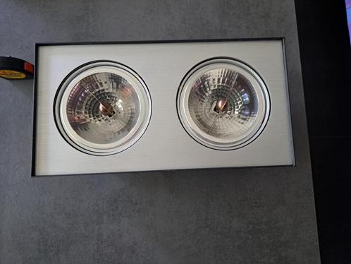 2 Stuks Philips Lirio plafondspots zwart met zilver., Huis en Inrichting, Lampen | Plafondlampen, Zo goed als nieuw, Metaal, Ophalen