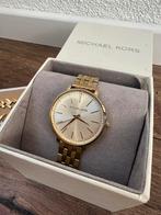 Michael Kors goude horloge genaamd: Pyper Gold-Tone Watch, Sieraden, Tassen en Uiterlijk, Armbanden, Ophalen of Verzenden, Zo goed als nieuw