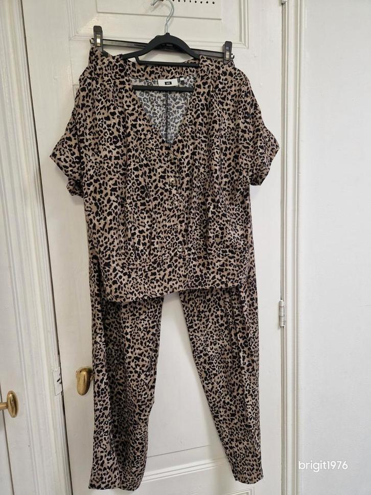 panterprint set van We fashion, Kleding | Dames, Jumpsuits, Gedragen, Maat 38/40 (M), Zwart, Ophalen of Verzenden