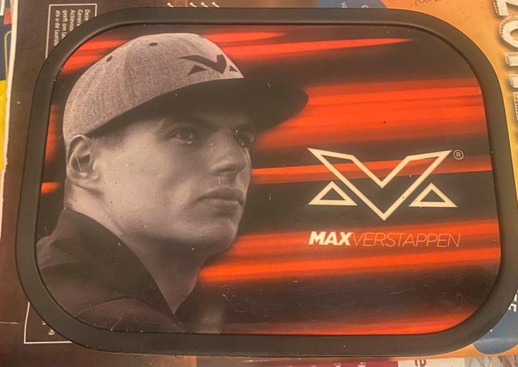 Lunch doos met foto Max Verstappen., Verzamelen, Automerken, Motoren en Formule 1, Formule 1, Ophalen of Verzenden