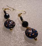 oorbellen handwerk, Overige materialen, Hangers, Met edelsteen, Zwart
