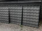 3 stuks Aquapan dakplaten Antraciet inc. balkenset i.z.g.st!, Kunststof, Zwart, Zo goed als nieuw, Minder dan 5 m²