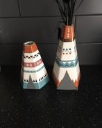 Tipi vaasjes xenos, Ophalen of Verzenden, Gebruikt, Glas, Minder dan 50 cm