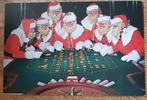 Casino spel kerstman reclame kaart gelopen jaren 80, Verzamelen, Ansichtkaarten | Themakaarten, Gelopen, Ophalen of Verzenden