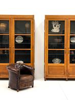 2x Art Deco Boekenkast eiken, Ophalen, Gebruikt, 25 tot 50 cm, Eikenhout