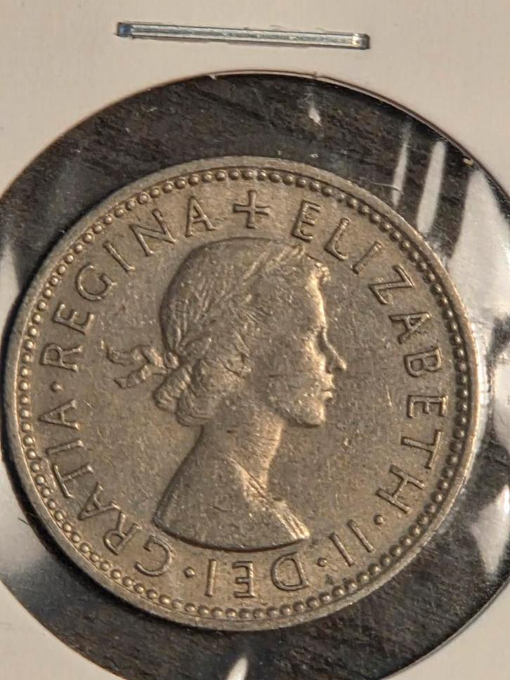 Zeldzame 1963 Shilling - Koningin Elizabeth II, Postzegels en Munten, Munten | Nederland, Losse munt, Overige waardes, Ophalen of Verzenden