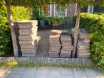Gratis +/- 25m2 tuintegels terrastegels 30 x 30 en 60 x 30, Ophalen, Gebruikt, 10 m² of meer, Beton