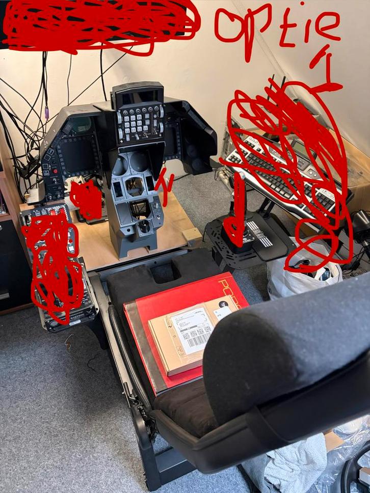 F16 Cockpit voor DCS, Computers en Software, Joysticks, Gebruikt, Ophalen