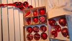 23 vintage kerstballen en 1 tros rode kerstballen, Diversen, Kerst, Ophalen of Verzenden, Zo goed als nieuw