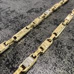 Prachtige 14 karaats gouden monte carlo ketting, Ophalen of Verzenden, Nieuw, Goud