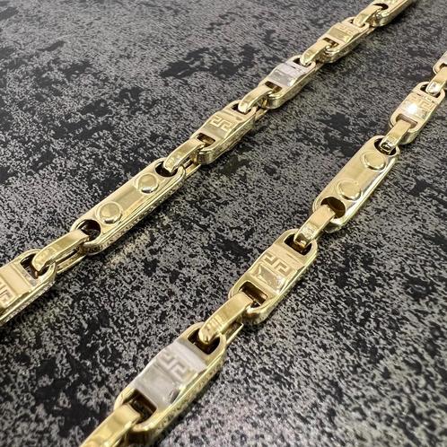 Prachtige 14 karaats gouden monte carlo ketting, Sieraden, Tassen en Uiterlijk, Kettingen, Nieuw, Goud, Ophalen of Verzenden