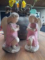 oma's nostalgische oude roze knielde engeltjes / 24 cm hoog, Ophalen of Verzenden