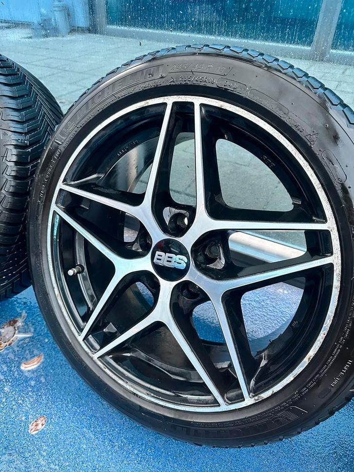 BBS 18 inch velgen met all-season banden, Auto-onderdelen, Banden en Velgen, Banden en Velgen, All Season, 18 inch, 245 mm, Personenwagen