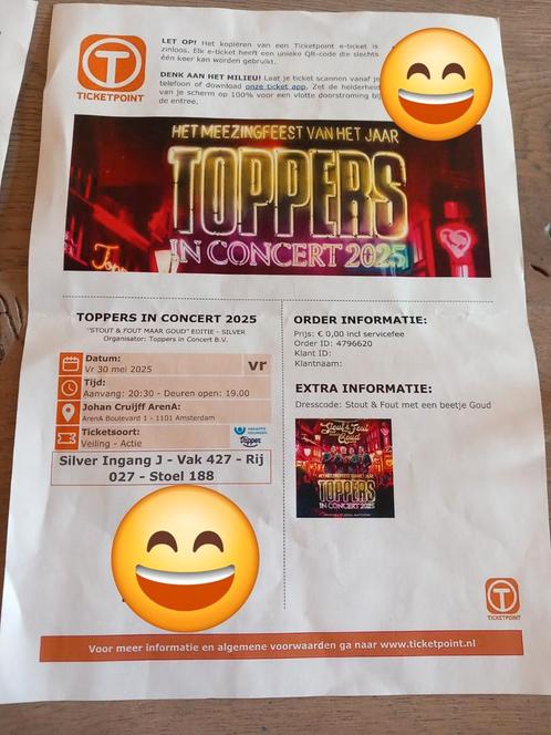Toppers in concert 30-05-2025, Tickets en Kaartjes, Concerten | Nederlandstalig, Twee personen, Mei, Levenslied