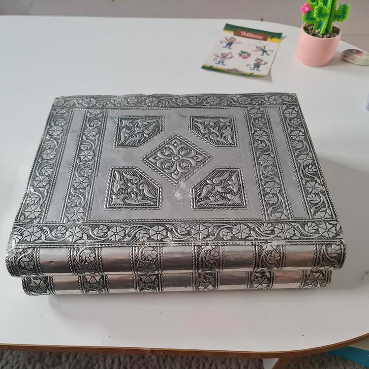 Indiaanse Sieradendoos met Spiegel, Antiek en Kunst, Antiek | Woonaccessoires, Ophalen of Verzenden
