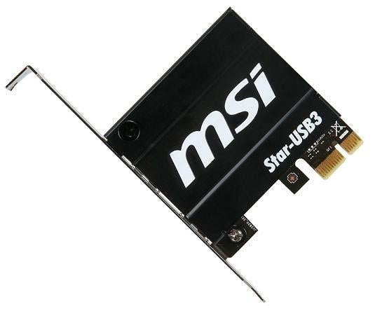 MSI Star-USB3 Controller Card MS-4257 2x USB 3.0 PCIe, Computers en Software, Netwerkkaarten, Gebruikt, Ophalen of Verzenden