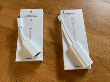 Apple Thunderbolt to FireWire + Thunderbolt 3/USB-C to TB 2 beschikbaar voor biedingen
