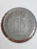 Ceylon, 10 cent 1920, zilver (19), Postzegels en Munten, Munten | Azië, Zilver, Ophalen of Verzenden
