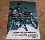 Triumph reklame folder 1979, Gebruikt, Ophalen of Verzenden