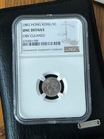 Hongkong NGC 1883 5 cents munt UNC Details, Oost-Azië, Ophalen of Verzenden