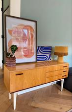 Vintage Beuken Dressoir - Midcentury Jaren 60, Ophalen, Gebruikt, 100 tot 150 cm, -