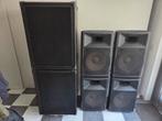 Geluidsset 2x18" 400wrms sub 4x15" 175wrms 2-weg toppen, Gebruikt, Overige typen, 120 watt of meer, Ophalen