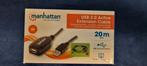 2 x Manhattan 150958 USB Kabel 20 meter, Ophalen of Verzenden, Nieuw, Minder dan 2 meter, Overige kabels