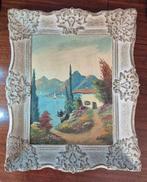 Olieverf schilderij Zwitsers landschap door Loman, Ophalen