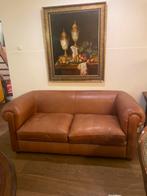Strake bruine chesterfield bank, Gebruikt, Engels klassiek landelijk, 150 tot 200 cm, 75 tot 100 cm