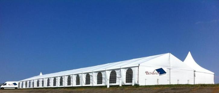 tent 10 mtr breed evenement pvc party tenten bensan enter, Hobby en Vrije tijd, Feestartikelen | Verhuur, Zo goed als nieuw, Overige