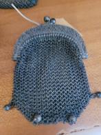 Antiek verzilverd chateleine beursje, Antiek en Kunst, Curiosa en Brocante, Ophalen of Verzenden