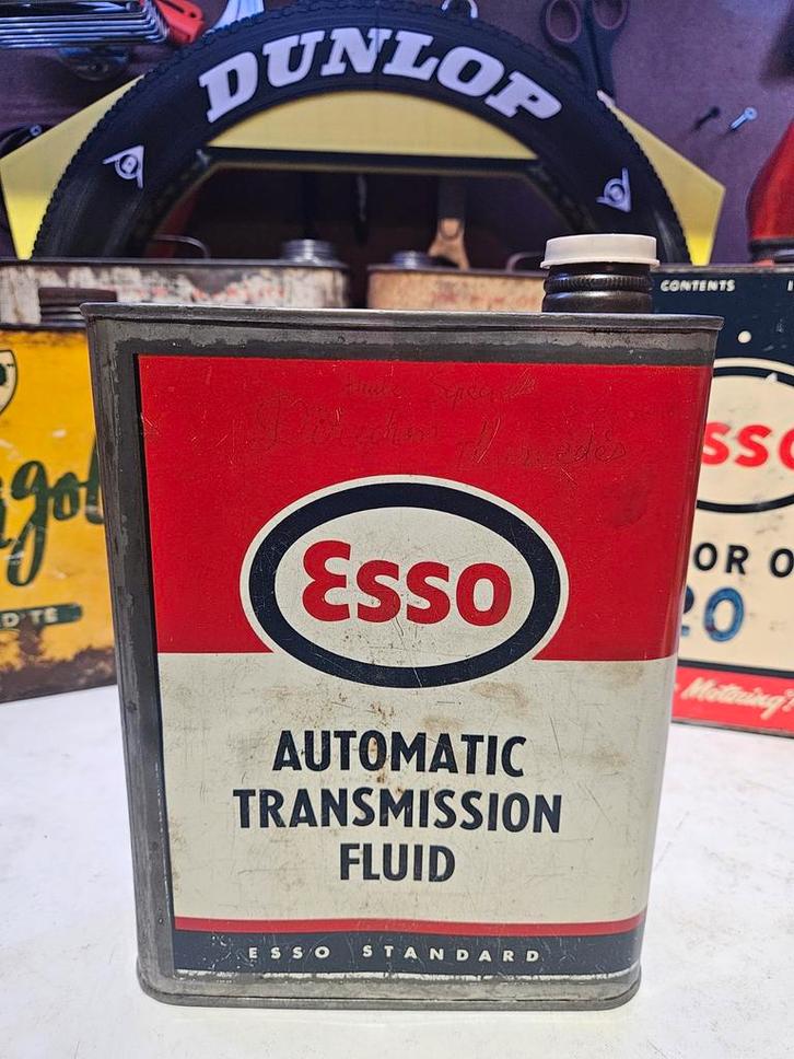 Esso Olieblik Automatic Transmission Fluid, Verzamelen, Blikken, Gebruikt, Overige, Ophalen of Verzenden