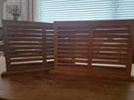 Twee teakhouten louvre schermen - decoratief, Ophalen of Verzenden, Gebruikt