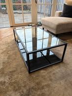 Zwarte Glazen Salontafel - 110x60x34cm, Huis en Inrichting, Ophalen, Gebruikt, 100 tot 150 cm, 50 tot 100 cm