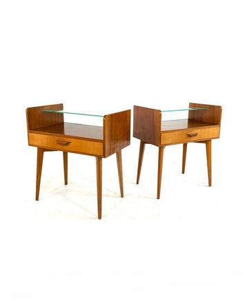 Set van 2 vintage nachtkastjes, Helmut Magg, WK Möbel ‘60 beschikbaar voor biedingen