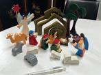 Houten kerststal vintage, Diversen, Kerst, Ophalen of Verzenden, Zo goed als nieuw