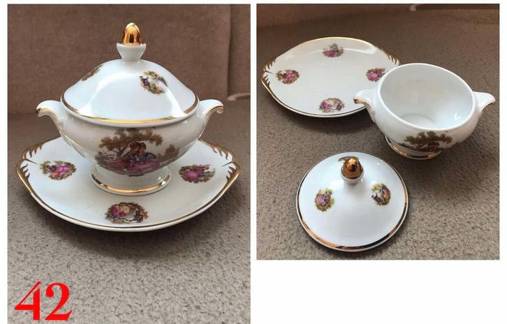 Porseleinen Schaaltje met Onderbord en Deksel, Verzamelen, Porselein, Kristal en Bestek, Zo goed als nieuw, Bord of Schaal, Porselein