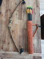 Compoundboog Camo + 9 Pijlen & Lederen Pijlkoker, Ophalen of Verzenden, Gebruikt, Compoundboog