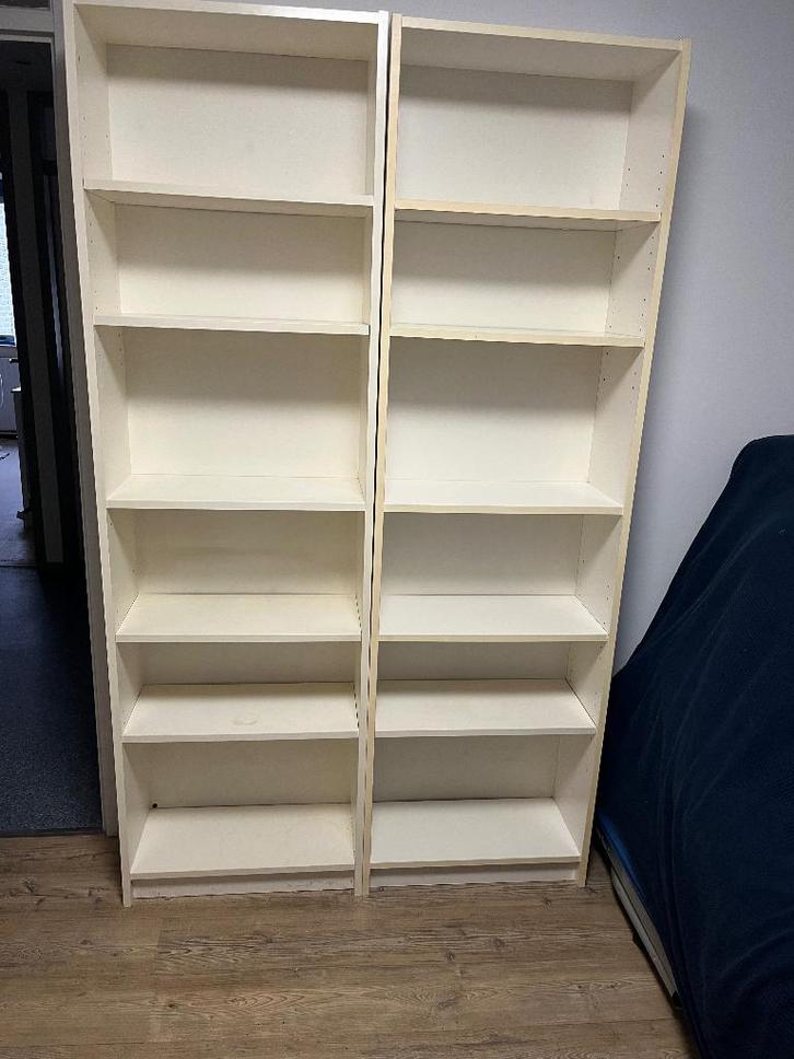 2 IKEA Billy kasten, Huis en Inrichting, Kasten | Boekenkasten, Gebruikt, 50 tot 100 cm, 200 cm of meer, 25 tot 50 cm, Overige materialen