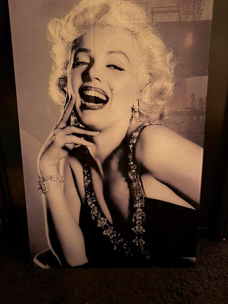 Grote glazen wanddecoratie Marilyn Monroe, Antiek en Kunst, Kunst | Schilderijen | Modern, Ophalen of Verzenden