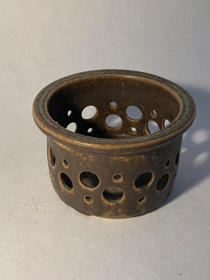 Vintage uitverkoop - keramiek windlicht, Huis en Inrichting, Woonaccessoires | Kandelaars en Kaarsen, Zo goed als nieuw, Minder dan 25 cm