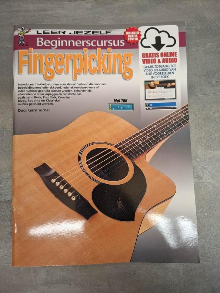 Fingerpicking Beginnerscursus - Gary Turner, Boeken, Muziek, Zo goed als nieuw, Instrument, Ophalen of Verzenden