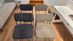 4 eetkamer stoelen - grijs-groen, Ophalen of Verzenden, Gebruikt, Grijs, Vier