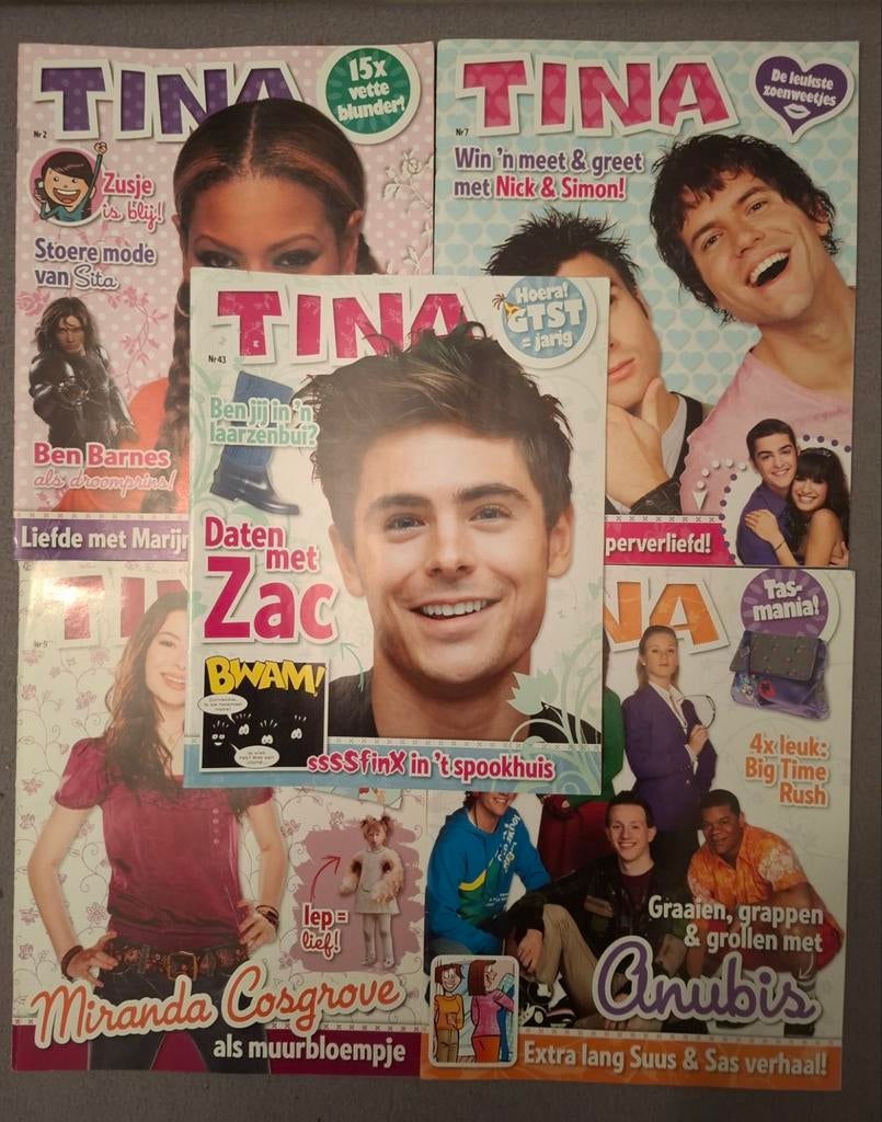 Tijdschrift Tina (5 stuks), Ophalen of Verzenden