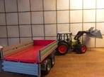 BRUDER CLAAS TRACTOR 267 F .MET KIEPWAGEN., Kinderen en Baby's, Speelgoed | Speelgoedvoertuigen, Ophalen of Verzenden, Zo goed als nieuw