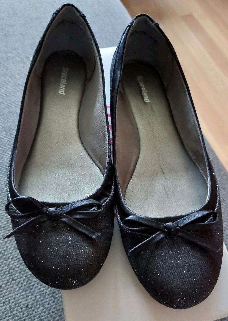 Ballerina's ballerina schoenen zwart met glitters Maat 36, Kleding | Dames, Schoenen, Zo goed als nieuw, Ballerina's, Zwart, Ophalen of Verzenden