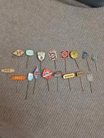 Vintage Reclame Pins - Olie, Auto, Techniek (17 stuks), Verzenden, Gebruikt, Merk, Speldje of Pin