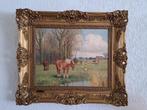 Authentiek landschap met paarden- schilderij van W.J.Alberts, Ophalen