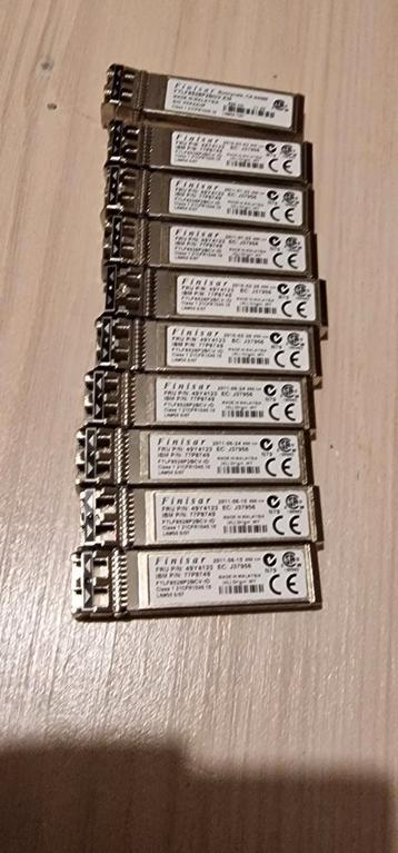 Partij sfp modules, finistar 850nm, brocade 9x4g,1x 8g ,jdsu