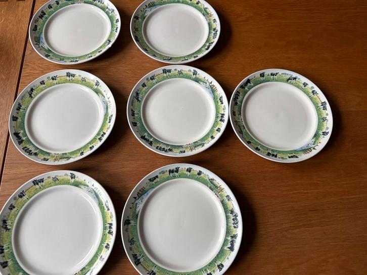 7 x Wiebe van der Zee bordjes, Huis en Inrichting, Keuken | Servies, Gebruikt, Bord(en), Overige stijlen, Aardewerk, Ophalen of Verzenden